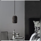 Speckled Terrazzo Pendant Light Lvaeloria – Black Colorway, Bedside Lifestyle