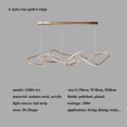 Irregular Gold Ring Chandelier Kevon – Product Detail 11