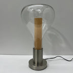 Smoked Glass & Wood Core Teardrop Pendant & Table Lamp – Meridax – Product Detail 5