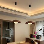 Walnut Dome & Crystal Bowl Pendant Light – Aximund – Lifestyle View 4