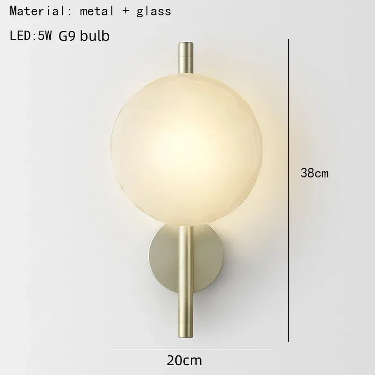 Minimalist Pendant Light Luxara — Style B — White glass