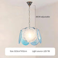 Iridescent Glass Petal Pendant Chandelier – Uevorn – Product Detail 7