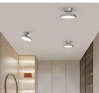 Velmora chrome ceiling light installed in a walk-in closet