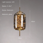 Astrelle Pendant – Smoke Grey Cylinder, Ø18 x H42cm