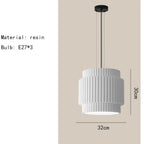Tiered Ribbed Drum Pendant Light – Zenithral – Product Detail 14