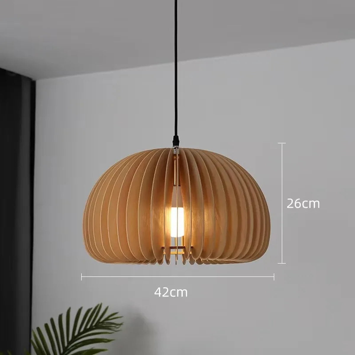 Bent Wood Veneer Orb Pendant Light – Wevorn – Product Detail 10