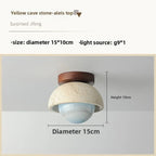 Travertine Flush Mount Ceiling Light Travonis – Mercury, Dimensions
