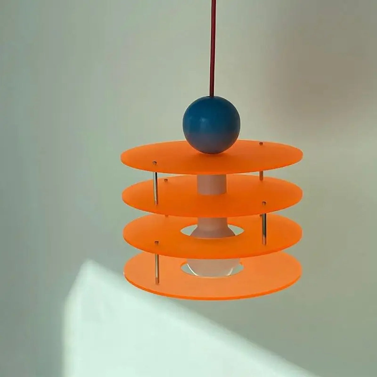 Stacked Acrylic Disc Pendant Light – Luminth – Orange