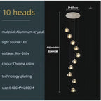 Spiral K9 Crystal Cluster Chandelier Jelvorn – Product Detail 11