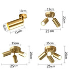 Brushed Gold Pivoting Spotlight Ceiling Light Dirvex – dimensions by configuration