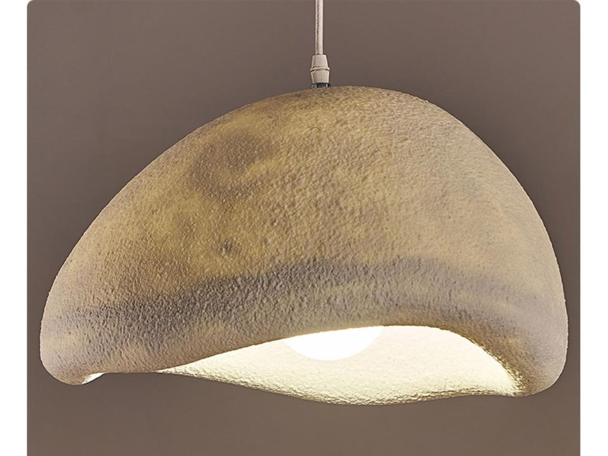 Dune Pendant Light – Ivory White, Lit Detail
