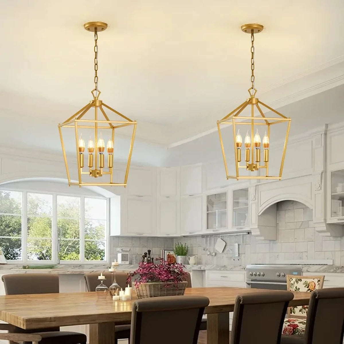 Heritage Lantern Cage Chandelier – Daelston – Lifestyle View 2