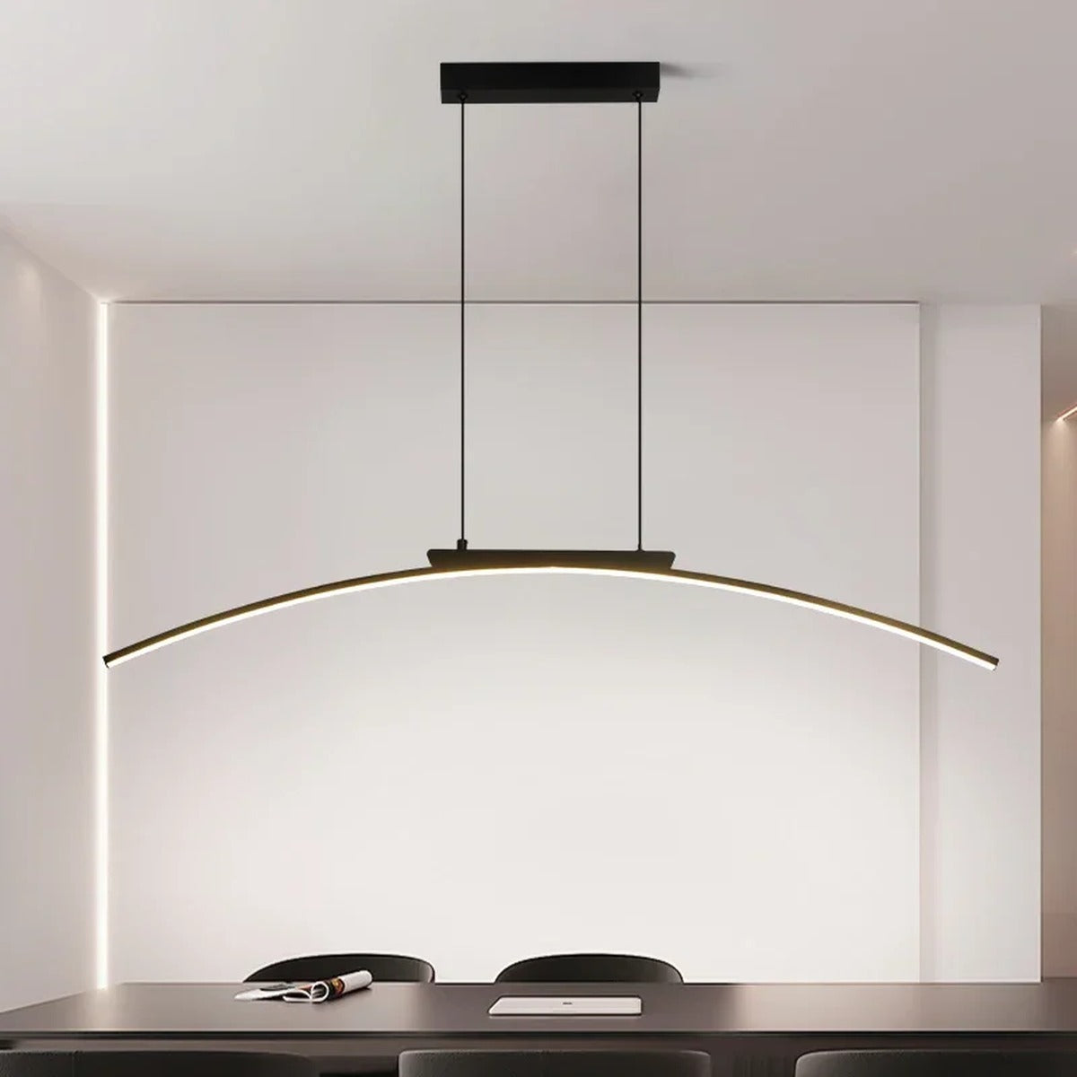 Architectural Gold Arc Pendant Light Curvanth – Product Detail 6
