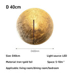 Gold Foil Disc Ambient Wall Sconce – Yarlion – Product Detail 9