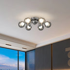 Chrome Sputnik Smoked Glass Ceiling Light – Havenix – Lifestyle View 4