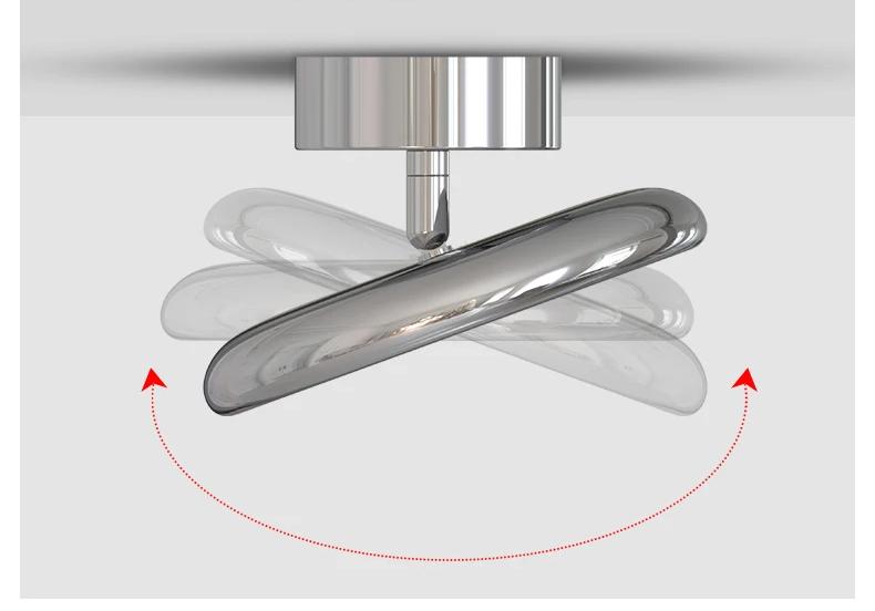 Velmora ceiling light head rotates up to 25 degrees for directional light