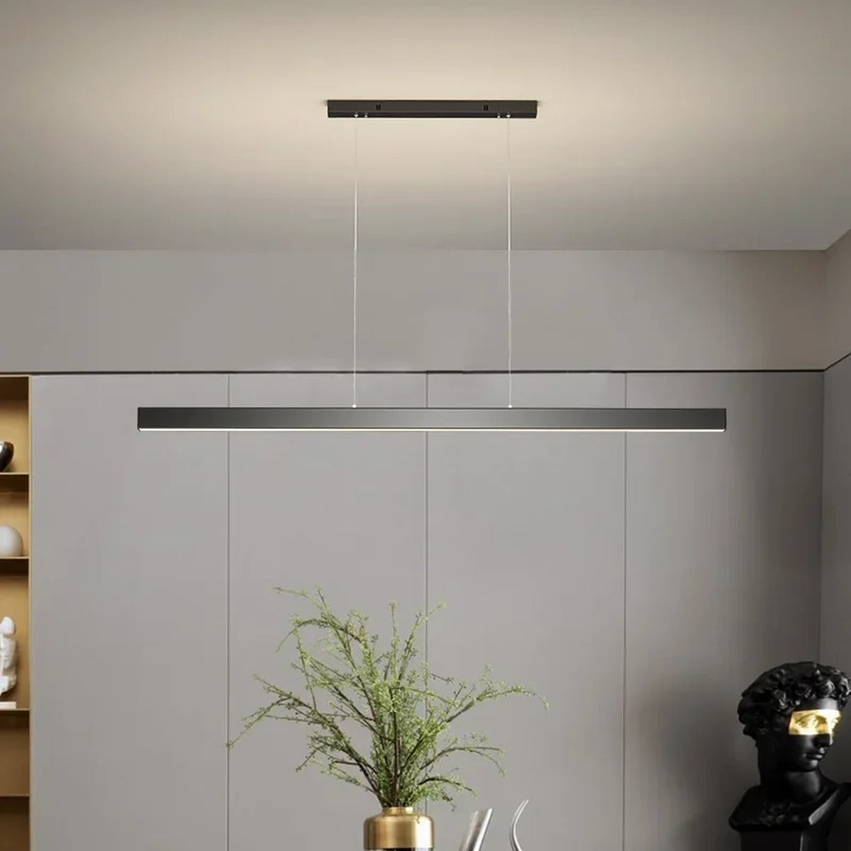 Slim LED Linear Bar Pendant Light – Zenithon – Lifestyle View 3