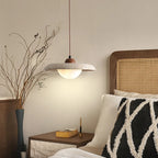 Stone Disc & Glass Globe Nordic Pendant Light – Whisprion – Lifestyle View 2