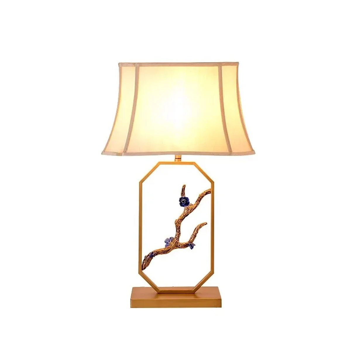 Chinoiserie Floral Branch Frame Table Lamp – Quilara – Product Detail 6
