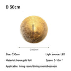 Gold Foil Disc Ambient Wall Sconce – Yarlion – Product Detail 7