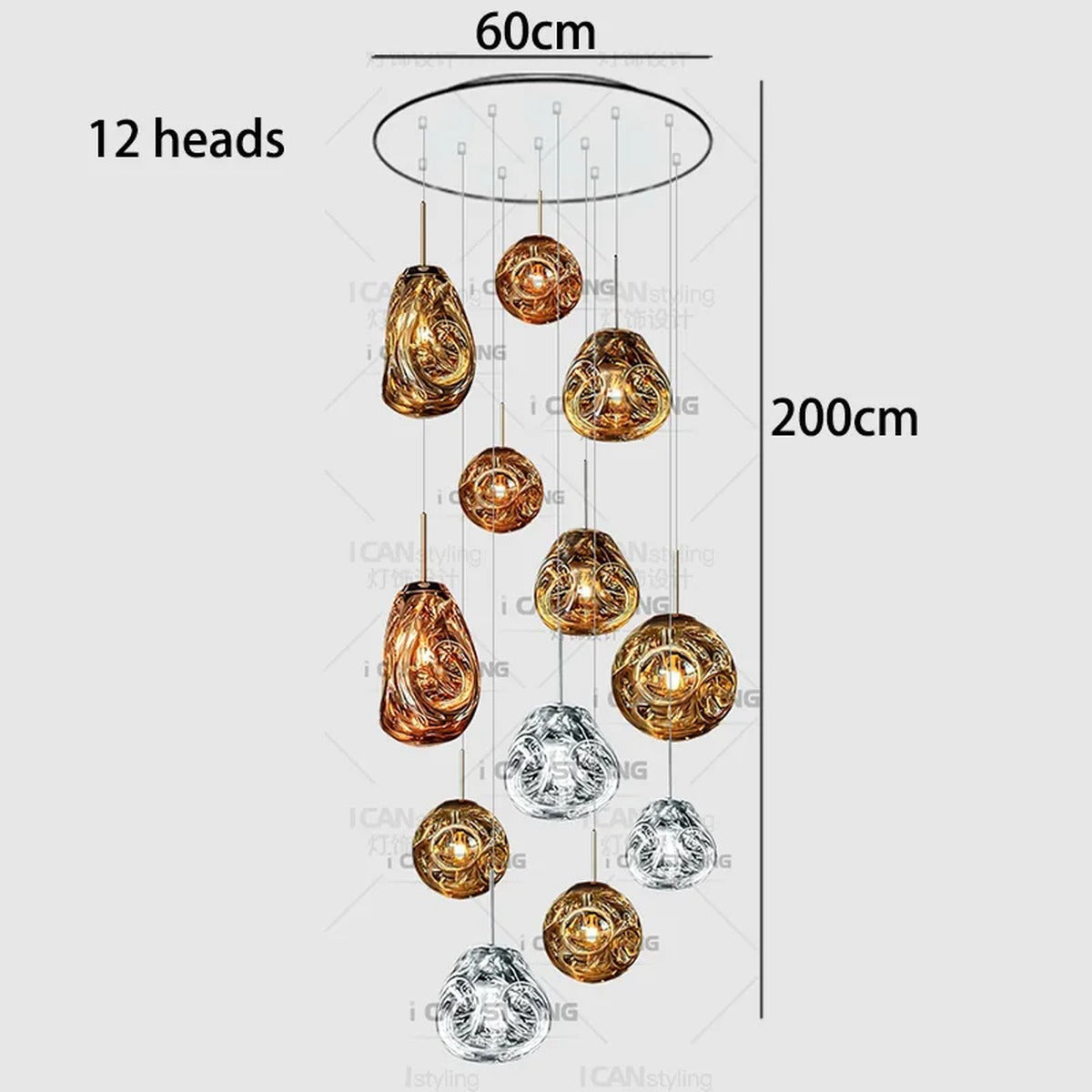 Nordic Ceremonial Glass Chandelier Welthorne – Product Detail 12