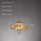 Astrelle Pendant – Amber Saucer, Ø35 x H32cm