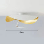 Gold-Leaf Lotus Wing Ceiling Light Qyvelith – White
