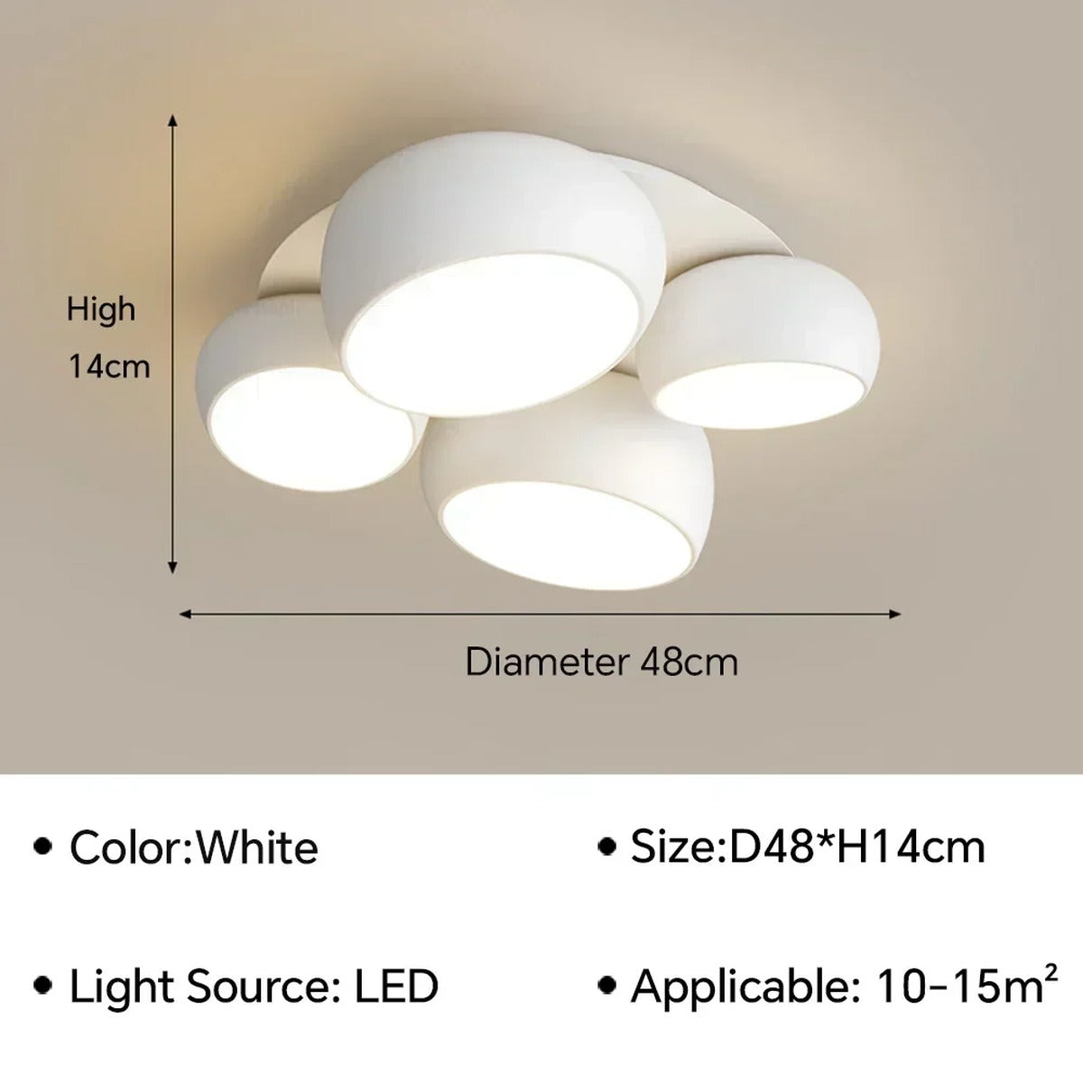 LED Bubble Cluster Flush Ceiling Light – Harvenis – Product Detail 10