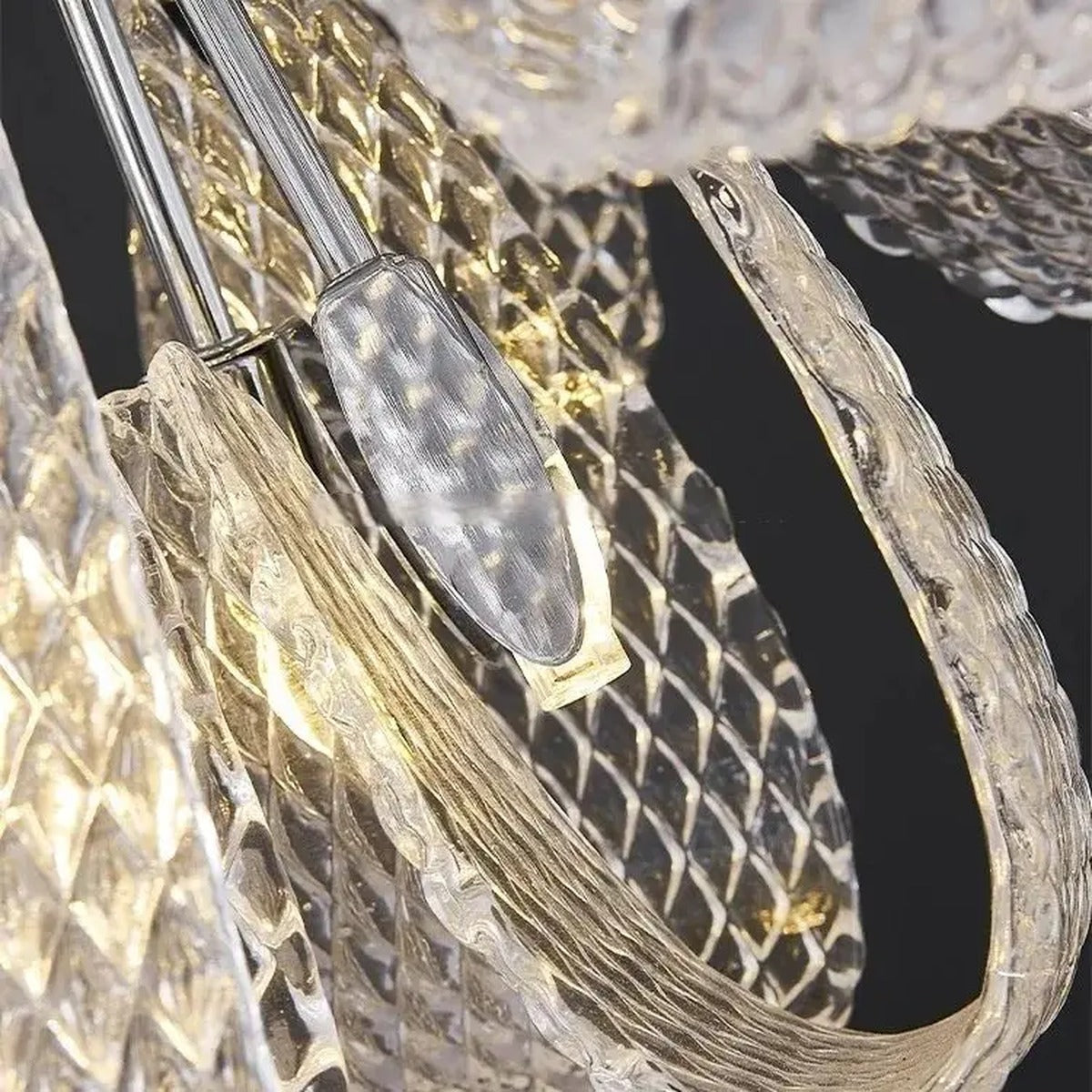 Chrome Mesh Ribbon Chandelier – Floramont – Product Detail 6