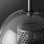 Honeycomb Cage Glass Globe Wall Sconce – Devorn – Lifestyle View 3