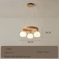 Wood Ring Opal Globe Chandelier – Levon – Product Detail 7