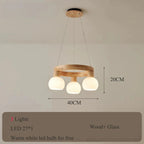 Wood Ring Opal Globe Chandelier – Levon – Product Detail 7
