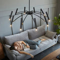 Nordic Gold Geometric Chandelier Larneth – Lifestyle View 4