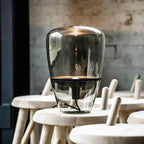 Smoked Glass Tapered Table Lamp Orvelux – Hero Shot