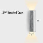 Modern Wall Sconce Farlux — 18W-Brushed Gray
