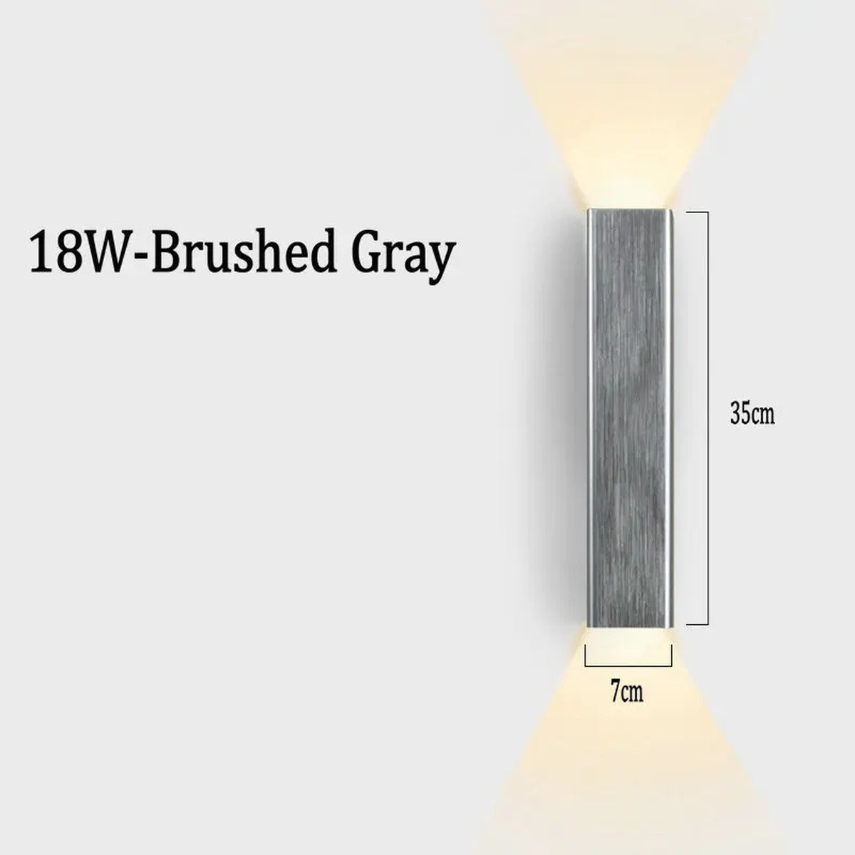 Modern Wall Sconce Farlux — 18W-Brushed Gray
