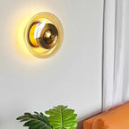 Postmodern Blown Glass Wall Sconce Garleth — living room lifestyle