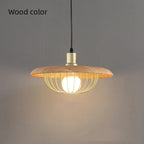 Wood Disc & Brass Wire Cage Pendant Light – Belvora – Product Detail 9
