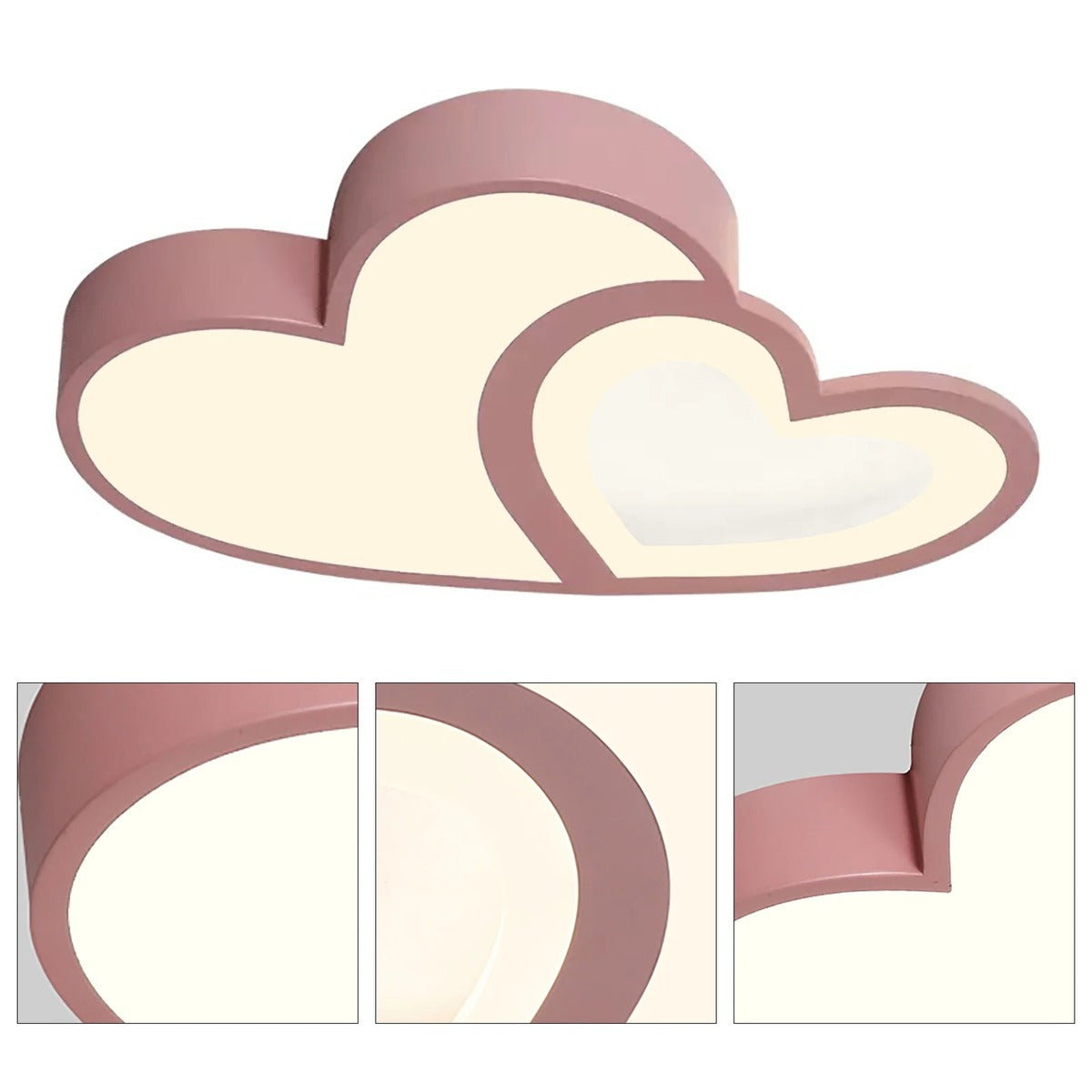 Double Heart LED Flush Ceiling Light – Coralith – Product Detail 5
