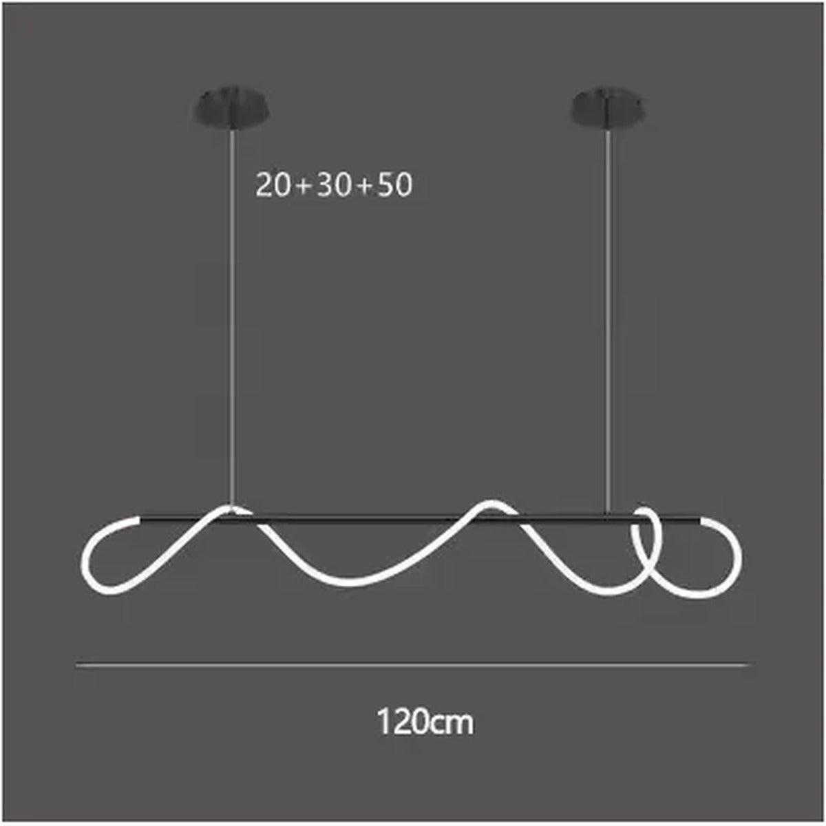 Ribbon Curl LED Ring Chandelier – Yelrix – Product Detail 12