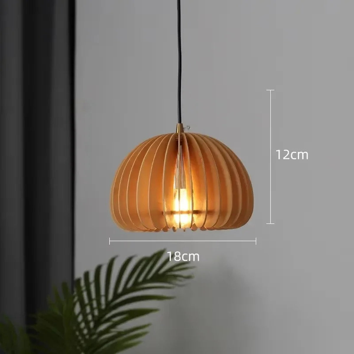 Bent Wood Veneer Orb Pendant Light – Wevorn – Product Detail 7