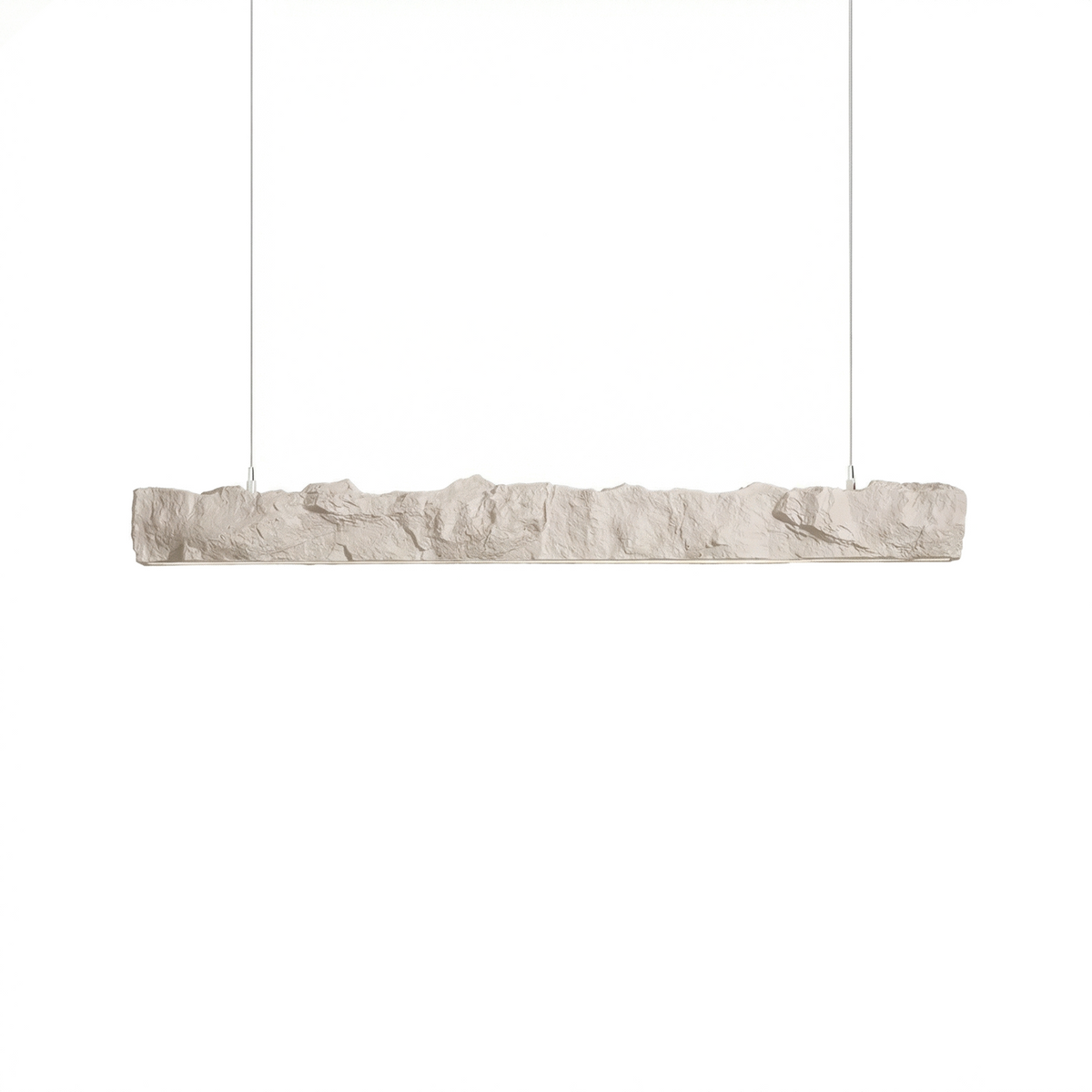 Artisan Stone Linear Pendant Light Gaelo – Ivory Stone, studio detail