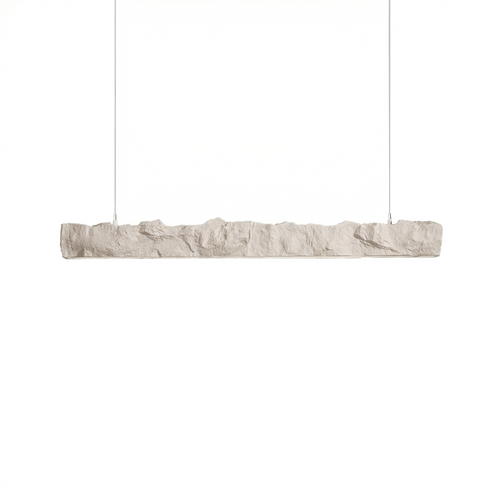 Artisan Stone Linear Pendant Light Gaelo – Ivory Stone, studio detail