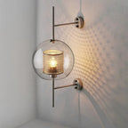 Honeycomb Cage Glass Globe Wall Sconce – Devorn – Hero Shot