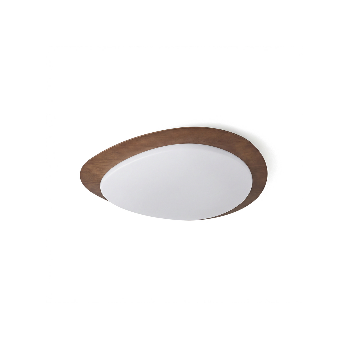 Elegant Natural Wood Flush Mount Balor – Walnut