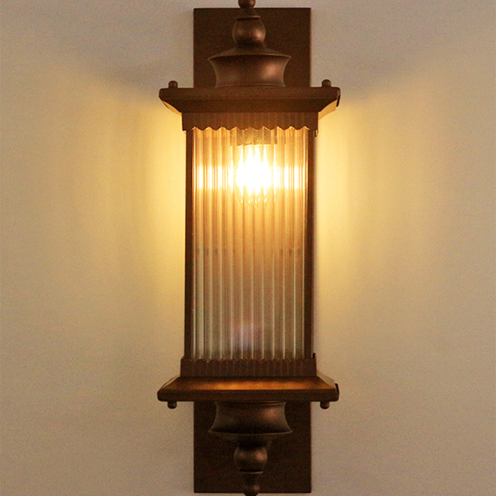 Vintage Metal Rectangular Wall Sconce Garovex – Hero Shot