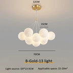 Modern Chandelier Praiva — B Gold 13 Heads 15cm