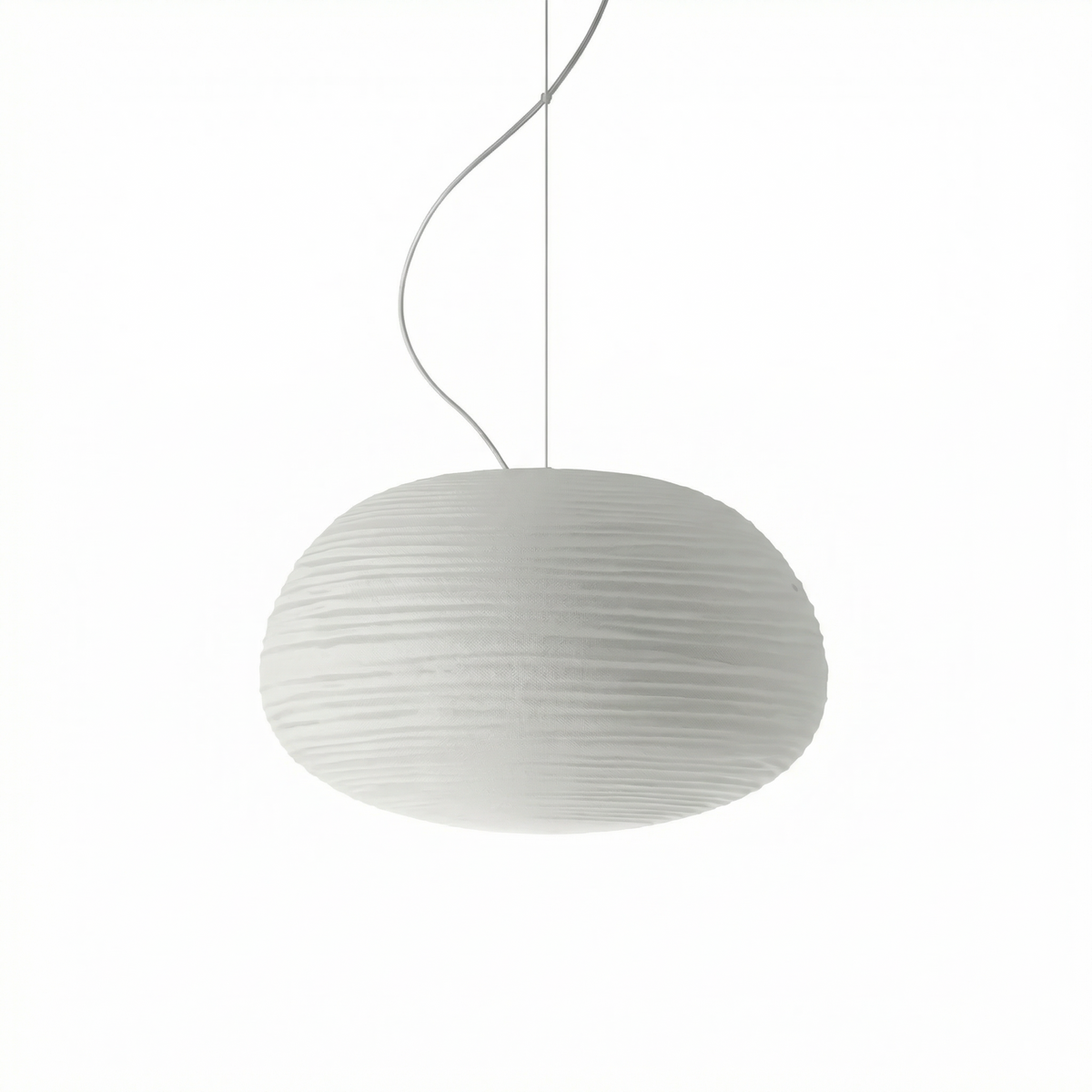 Scandinavian Ribbed Opal Pendant Light Solvik – Lifestyle View 3