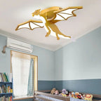 Children's Novelty Gold Dragon Ceiling Light Draevorn – Lifestyle View 4