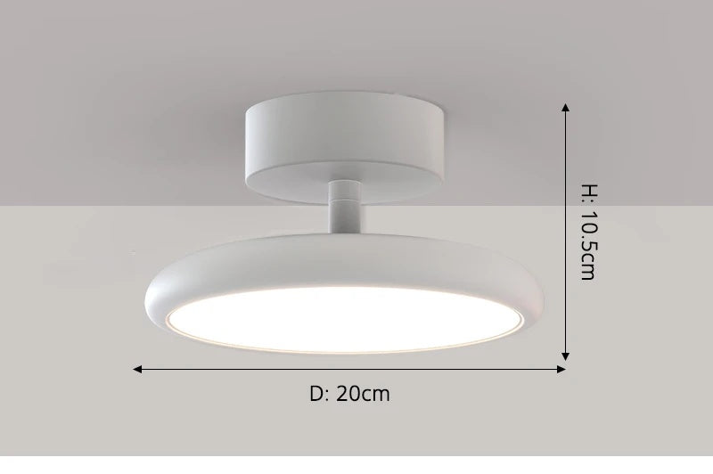 Nyvaro Swivel Halo Spotlight Ceiling Light – White Finish, Dimensions